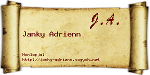 Janky Adrienn névjegykártya